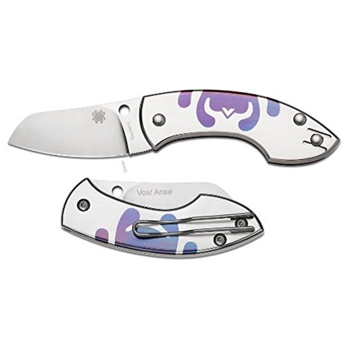 Spyderco Pingo Sprint Run Handles Slip it Plain Edge, Titanium Spyderco Pingo Sprint Run Handles Slip it Plain Edge, Titanium