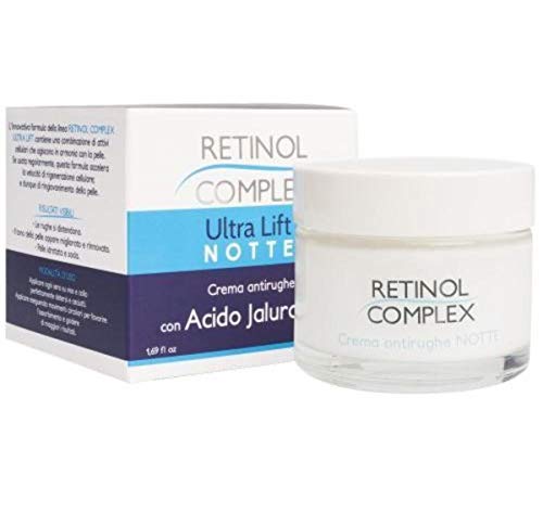 Crema Antirughe Noche Ultra Lift ácido jaluronico Retinol Complex 50 ml