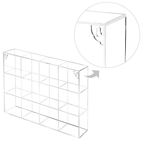 Mygift Wall Mounted Clear Acrylic Collectible Figure Display Case With 12 Compartments For Mini Toys, Crystals And Stone Showcase Shadow Box Shelf #TOP3