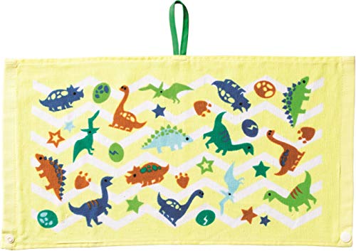 丸眞 おでかけタオル 男の子柄 約47×25cm おでかけサウルス 綿100% スタイになるタオル 0485013600