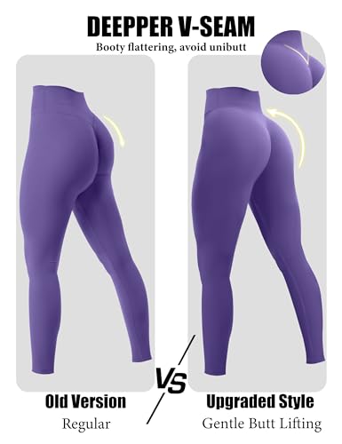 Olmlmt No Front Seam Workout Leggings for Women Tummy Control Butt Lifting Leggings Buttery Soft Gym Yoga Pants