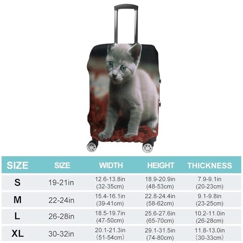 Housse de protection valise polyester élastique résistante rayures blanc M