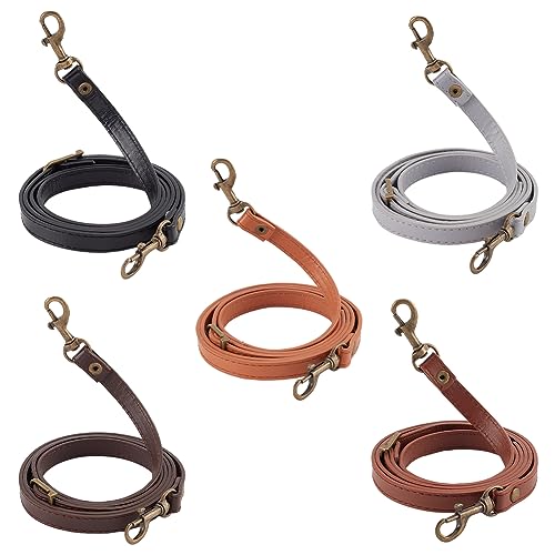 Image of PH PandaHall 5 Colors 50 Inch Leather Purse Strap Adjustable Leather Strap with Hooks PU Leather Crossbody Straps Replacement for Shoulder Bag Purse Handbag Clutches