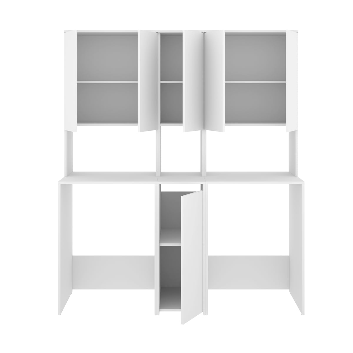 DEKIT - Conjuntos DE Muebles para LAVANDERÍA con ALMACENAJE Y ALTILLO 190x158,3x62cm