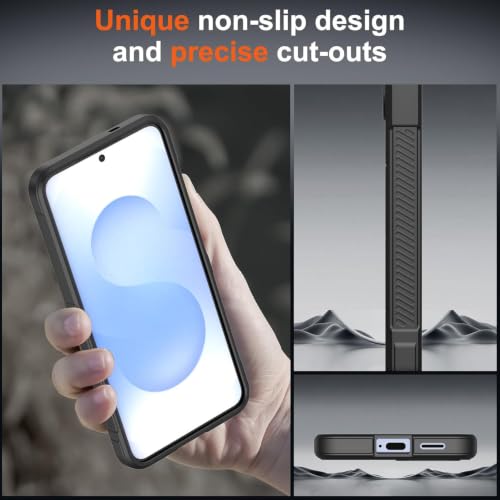 Image of ShieldTech AirGuard Series Back Cover Case for Samsung Galaxy S24 FE 5G | Microfiber Lining | Airbag Cushion Drop Protection | Silicone Cover Case | Anti Slip Grip - Black for Samsung Galaxy S24 FE