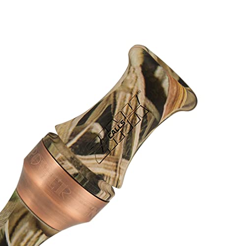 Zink Power Hen 2 (Ph-2) Polycarbonate Double Reed Durable Hunting Waterfowl Duck Game Call, Oak/Shadowgrass Blades #TOP2