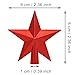 Penta Angel Mini Christmas Tree Topper 3Pcs 2.36 Inch Tiny Star Treetop Ornaments for Xmas Tree Crafts Home Party Decoration (Shiny-Gold, Silver, Red)