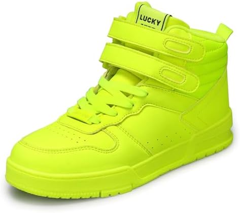 LUCKY STEP Women’s High Top Fashion Sneakers Basketball Ankle Boots Walking Tennis Shoes Platform Hook and Loop Casual Faux Leather Sneaker