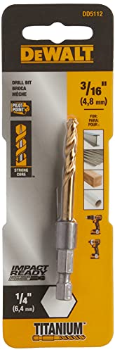 Dewalt Dd5112 Impact Ready Titanium Nitride Coated Drill Bit, 3/16" #TOP1
