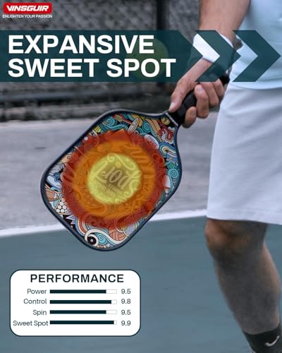 Image of Pickleball Paddles Set of 2 or 4, USAPA Approved Pickleball Paddles Set with 4 Pickle Balls and Carry Bag, Fiberglass Rackets 2 Pack Gifts for Beginners&Pros (Doodle)