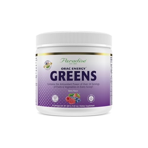Paradise Herbs ORAC Energy Greens, Berry Superfood Powder, Over 40,000