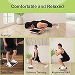 StrongPal Wooden Rocker Balance Board, 17" x 13.4", Dual-Direction Wobble with 17° Tilt, Non-Slip Core & Stability Trainer for Adults, Seniors, Rehab & Office – Supports 400 lbs, Ideal for Home & Gym - Image 4