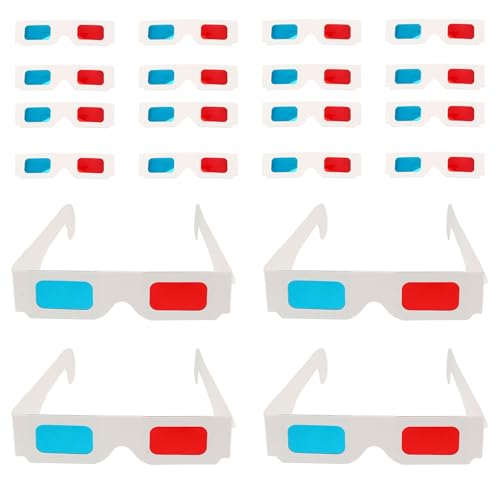 DEARMAMY 100 Gafas 3D Desechables de Cartón en Color Claro, Ligeras y Portátiles para Adultos, Ideales para Películas y Fiestas