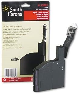 Smith Corona Cinta de nailon para Coronamatic 2500/7000/8000 y otras máquinas de escribir - Nylon, negro (se vende en paquetes de 3)