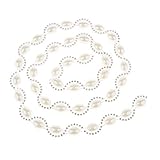 perlen borten silber Weiße Nachahmung Perlen, Kristall Strass eingelegt, sehr glänzend und schön.