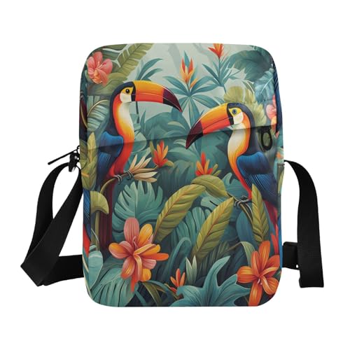 small messenger bag for men Shoulder Bag For Woman Womens Crossbody Purses Adjustable Strap for School School- Tropical Teal Green