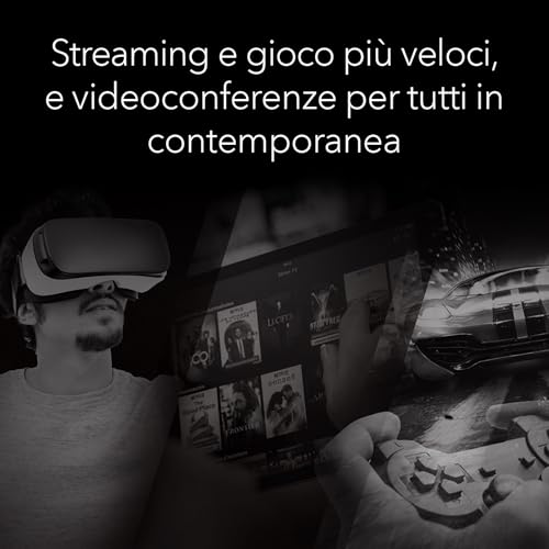 Router Nighthawk Tri-band WiFi 6E (RAXE300) funzioni di sicurezza, velocità Gigabit AXE7800 Wireless (fino a 7,8 Gbps), nuova banda da 6 GHz, 8 flussi coprono fino a 185 m2, 40 dispositivi - Router - Immagine 3