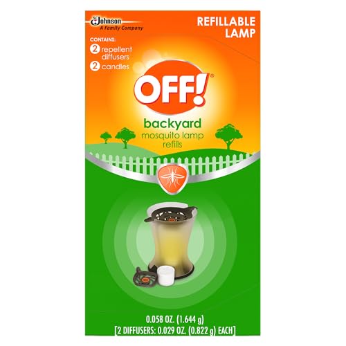 OFF! Refillable Mosquito Lamp, Repels Mosquitoes up to 10 x 10 feet, Protection for up to 6 Hours, 1 Count
