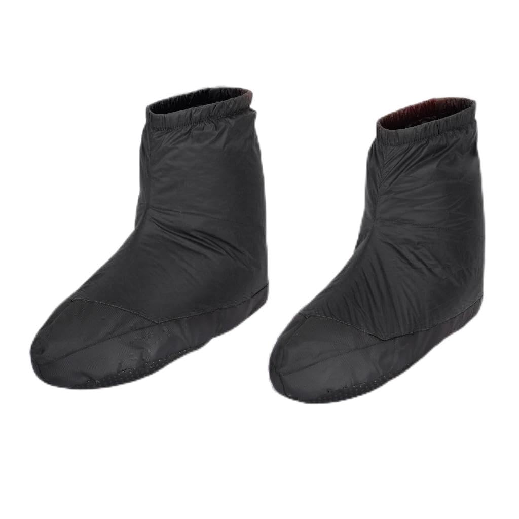 gah Winter Duck Down Booties Duck Down Slipper Boots for Camping Bed Tent Black Color M-picture-14