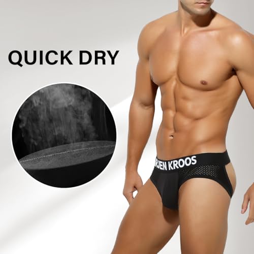Arjen Kroos Men's Jockstrap Underwear Breathable Mesh Jock Straps Cotton Athletic Supporter4