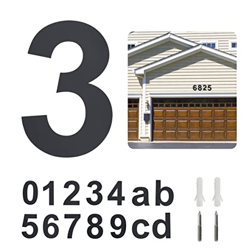Aosion 6 Inch House Number Stainless Steel 304,Modern Floating House Numbers,Address Number,Street Numbers For Outside Garden Door Mailbox,Matt Black,Number 3 #TOP27