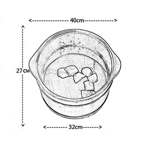 Balde grande para baño de pies de madera miniatura 4