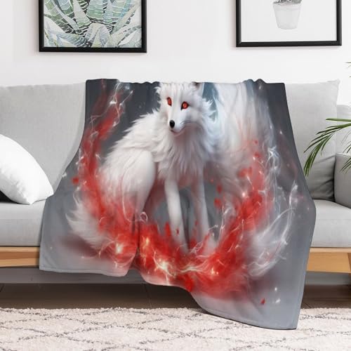 Manta polar de zorro de microfibra de 130x150 cm lavable 3