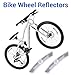 FRCTLNKG 4 Pcs Bike Spoke Reflectors, Mountain&Road Bike Reflectors for Night Riding, Safety Warning Wheel Accessories for Night Riding Decoration