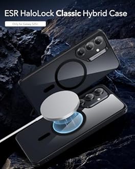 ESR for Galaxy 2025 Plus Case, Compatible with MagSafe, Magnetic Case for Galaxy 2025 Plus, Military-Grade Protection, Classic Hybrid Case (HaloLock), Clear Black