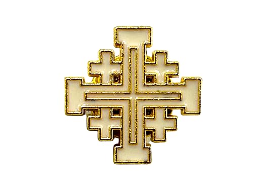 Broche en métal Chevaliers Templiers de Jérusalem, 20mm Wide 20mm High, Aluminium