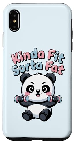 Kinda Fit Sorta Fat Funny Panda W tBbglX EGCgteBO X}zP[X iPhone XS Max p