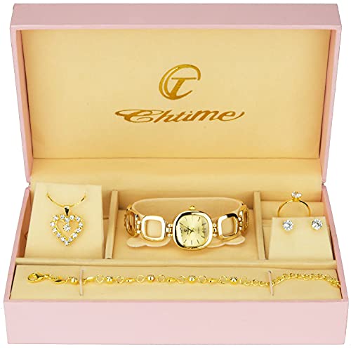 Set de regalo para mujer con reloj y pendientes de joyería fina