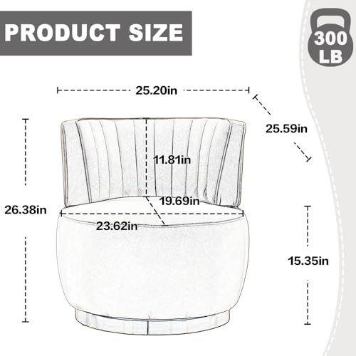 Sillón Barrel Plegable Beige miniatura 2