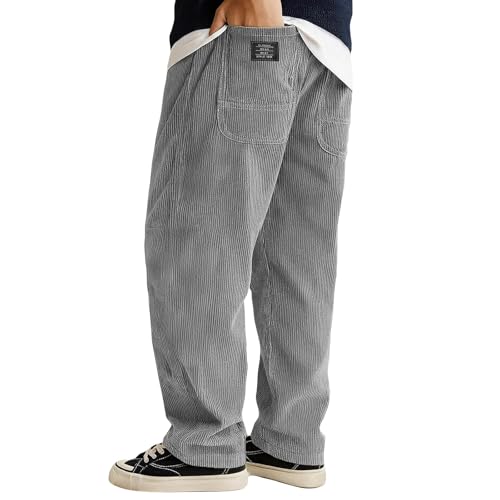 Wide Leg Corduroy Pants Men Baggy Vintage Y2K Style Hip Hop Streetwear Trousers Classic Big and Tall Palazzo Pants
