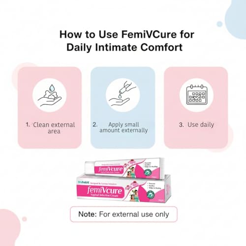 Image of Truhabit Femi V Cure Intimate Wellness Cream | Herbal Formula for Everyday Vaginal Hygiene & Comfort | Helps Soothe Irritation & Maintain Freshness | 30g