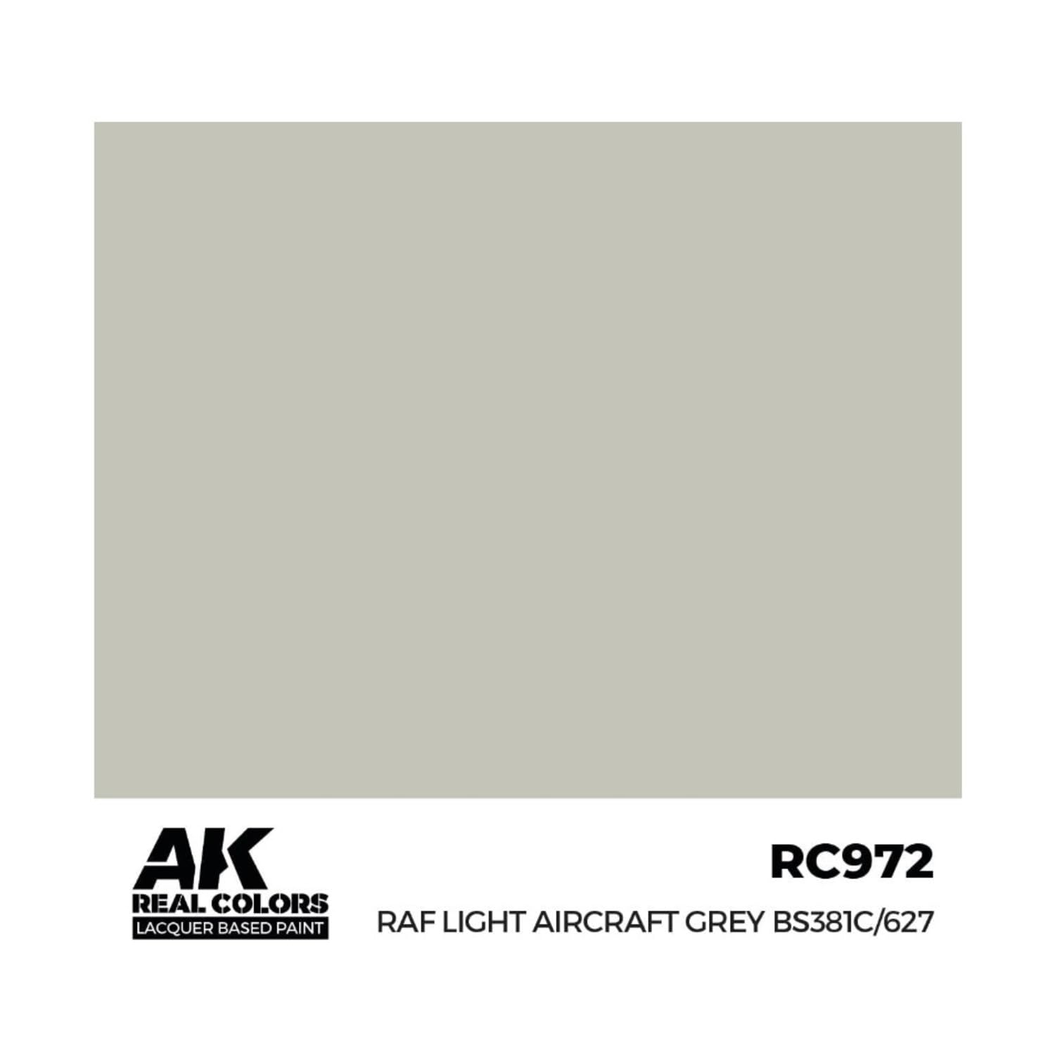 Ak Interactive Grey Ak Real Colors Rc972 Raf Light Aircraft Bs381c/627 (17Ml) (Old Rc298)