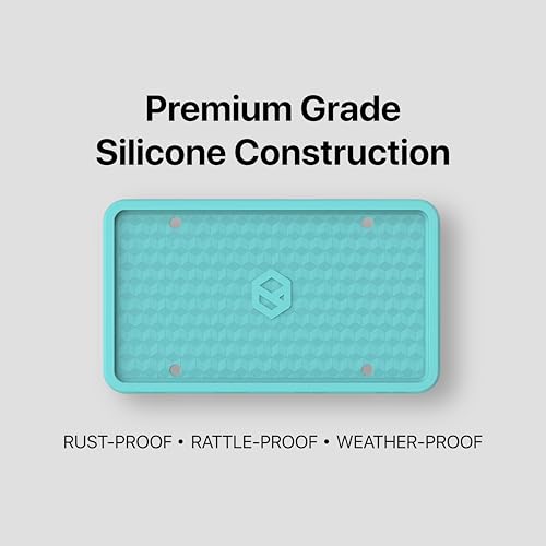 image for Rightcar Solutions Silicone License Plate Frame Rust Proof, Rattle Pro