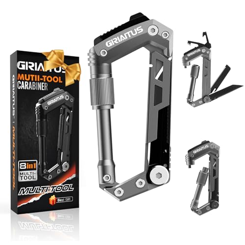 Regalo Uomo Festa del Papa Idee Regalo Moschettone Portachiavi 8en1 Multitool Moschettoni Attrezzo...