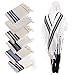 HOLY VOICE Tallit Prayer shawl for women and men – Traditional Kosher Jewish tallit from Israel – Made of Premium Wool (Black Stripes, 59