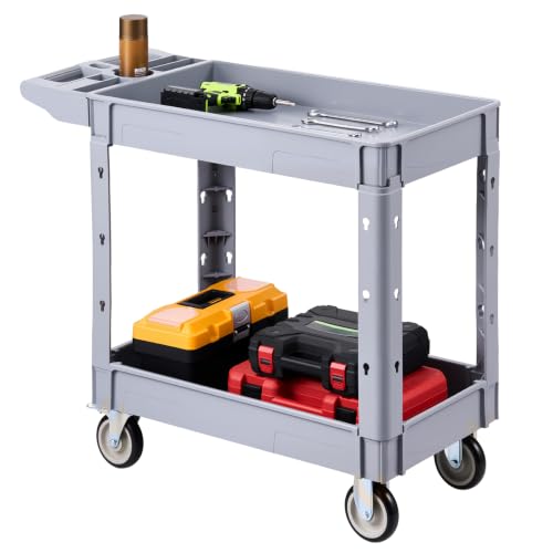 VEVOR Utility Cart, 550 lbs Capacity, 2 Tier...