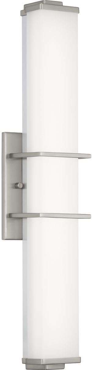 Progress Lighting Phase 2.2 LED Collection 24" White Shade Modern Bath Vanity Light Brushed Nickel