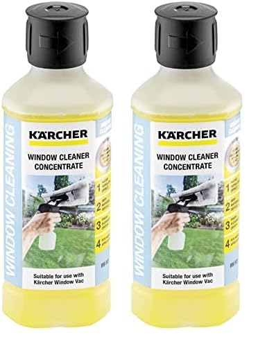 Kärcher Fensterreiniger-Konzentrat RM 503, für eine streifenfreie Reinigung von Fenstern, Glas, Spiegeln und Duschkabinen, 500ml Konzentrat ergeben verdünnt 6,25l Reinigungsflüssigkeit (Packung mit 2)
