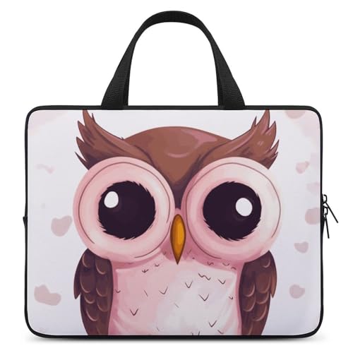 Housse ordinateur portable 13 pouces hibou mignon pour PC et MacBook protection antichoc