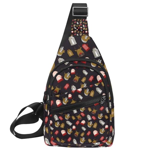 Mochila cruzada navideña de Raindeer para caminar con las manos libres en fiestas