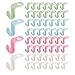 Hejo Lot de 56 crochets de raccordement pour cintres peu encombrants, pinces de connexion pour manteaux, mini cintres en cascade pour armoires, 4 couleurs