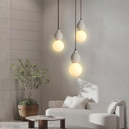 Lampe suspendue à intensité variable en ciment créatif et design architectural - 4