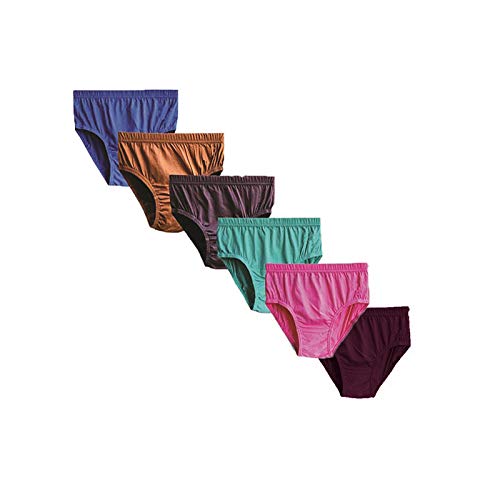 QSN STUFF Women's Soft Cotton Briefs Underwear Breathable High Waist Full Coverage Ladies Panties Multipack Multi Color - 6 Pieces X-Large - lBp-29