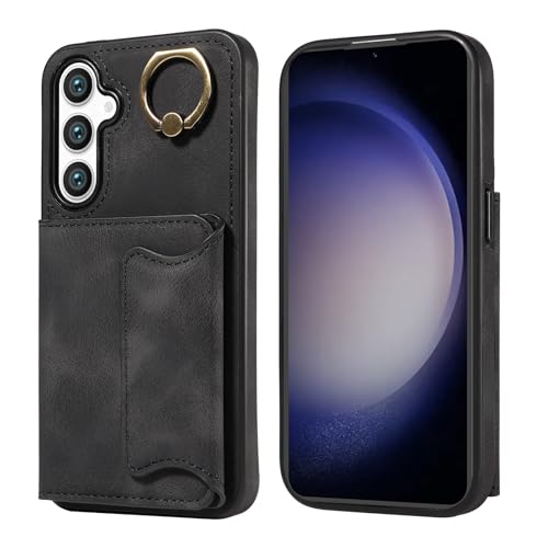 Étui en cuir Samsung S23 FE antichoc haut de gamme avec double fermoir magnétique