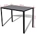 vidaXL Conjunto de Salón Comedor 5 Piezas Negro Juego de Mesa y...