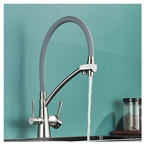 Robinet de lavabo noir mat anti-trace pour évier cuisine
